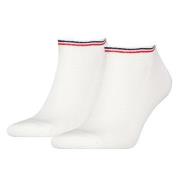 Tommy Men Uni TJ Iconic Sneaker Sock Strømper 2P Hvit bomull Str 35/38...