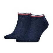 Tommy Men Uni TJ Iconic Sneaker Sock Strømper 2P Marine bomull Str 43/...