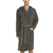 Tommy Hilfiger Cotton Hooded Bathrobe Grå bomull Small Herre