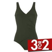 Damella Julia Chlorine Resistant Swimsuit Mørkgrørnn  polyamid 50 Dame