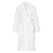 Damella Waffle Knit Robe Hvit bomull Small Dame