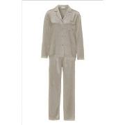 Damella Woven Silk Plain Pyjamas Set Nougat silke X-Large Dame
