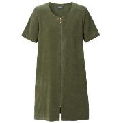 Trofe Short Sleeved Beachrobe Militærgrønn Small Dame