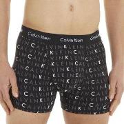 Calvin Klein 6P Cotton Stretch Trunks Svart Mønster bomull Small Herre