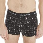 Calvin Klein 3P Cotton Stretch Low Rise Trunks Svart Mønster bomull Sm...