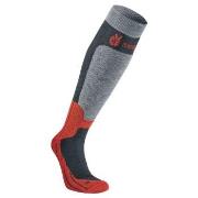 Seger Strømper Byggmark Mid Compression Sock Rød/Grå Str 46/48