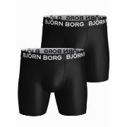 Björn Borg 2P Performance Boxer 1572 Svart polyester Small Herre