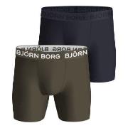 Björn Borg 2P Performance Boxer 1727 Militærgrønn polyester Large Herr...