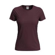 Stedman 4P Classic Women T-shirt Mørkrød   bomull X-Large Dame