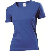 Stedman Classic Women T-shirt Royalblå bomull X-Small Dame