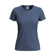 Stedman Classic Women T-shirt Denimblå bomull Small Dame