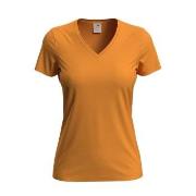 Stedman Classic V-Neck Women T-shirt Oransje bomull X-Large Dame