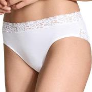 Calida Truser Natural Comfort Lace Brief Hvit bomull Medium Dame