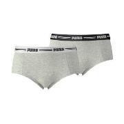 Puma Truser 2P Iconic Mini Shorts Grå Large Dame