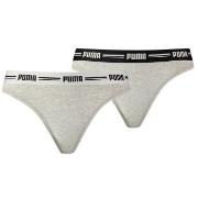 Puma Truser 2P Iconic Solid String Grå Small Dame