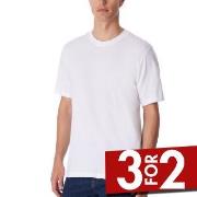 Schiesser 2P Essentials American T-shirts Round Neck Hvit bomull X-Lar...