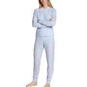 Calida Elegant Dreams Pyjama With Cuff Lysblå modal Medium Dame