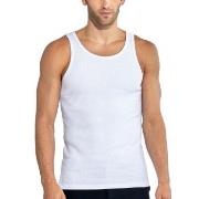 Bread and Boxers Ribbed Tank Top 2P Hvit økologisk bomull Large Herre