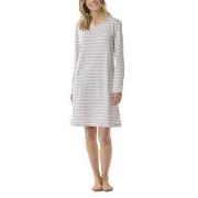 Schiesser Women Longsleeve Nightdress Hvit/Grå bomull 50 Herre