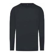 JBS of Denmark Wool Long Sleeve T-shirt Svart ull X-Large Herre