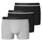 Schiesser 3P Organic Cotton Woven Boxer Brief Svart/Grå bomull Large H...