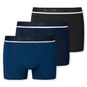 Schiesser 3P Organic Cotton Woven Boxer Brief Svart/Blå bomull Large H...