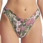 Hanky Panky Truser 3P Printed Original Rise Thong Grønn m blomst nylon...