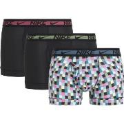 Nike 6P Dri-Fit Ultra Stretch Micro Boxer Svart mønstret polyester Sma...