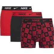 Nike 6P Everyday Cotton Stretch Trunks Rød/Svart bomull X-Large Herre