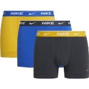 Nike 9P Everyday Essentials Cotton Stretch Trunk D1 Blå/Gul bomull Med...