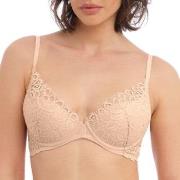 Wacoal BH Raffine Plunge Push Up Bra Beige C 90 Dame