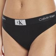 Calvin Klein Truser 2P CK96 Cotton Thong Svart bomull Medium Dame