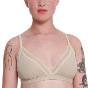 Sloggi BH GO Ribbed Lace Bralette Elfenben bomull Medium Dame