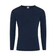 Dovre Wool Long Sleeve T-Shirt Marine ull Large Herre