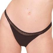 Sloggi Truser 2P GO Ribbed Tanga Briefs Svart økologisk bomull Large D...