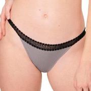 Sloggi Truser 2P GO Ribbed Tanga Briefs Svart/Grå økologisk bomull X-S...