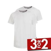 Jockey 2P Cotton Crew Neck T-Shirt Hvit bomull X-Large Herre