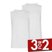 Jockey 2P Microfiber Athletic Shirt Hvit polyamid X-Large Herre