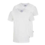 Jockey 2P V-Neck T-Shirt Hvit bomull X-Large Herre