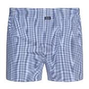 Jockey Woven Poplin Boxer Shorts Marin/Rutet bomull Small Herre