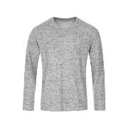 Stedman Knit Long Sleeve For Men Lysgrå Large Herre