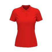 Stedman Lux Short Sleeve Polo For Women Rød bomull Small Dame