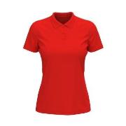 Stedman Lux Short Sleeve Polo For Women Rød bomull Large Dame