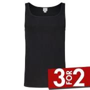 Jockey Cotton A-Shirt Svart bomull Small Herre