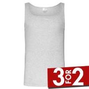 Jockey Cotton A-Shirt Grå bomull Small Herre