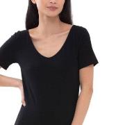 Mey Superfine Organic V-Neck T-Shirt Svart bomull 46 Dame