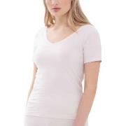 Mey Superfine Organic V-Neck T-Shirt Beige bomull 46 Dame