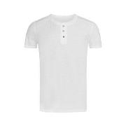 Stedman Shawn Henley T Shirt For Men Hvit ringspunnet bomull XX-Large ...