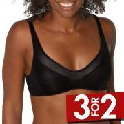 Sloggi BH 3P Oxygene Infinite Soft Bra Svart Small Dame