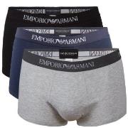 Armani Pure Cotton Trunks 9P Grå/Blå bomull Medium Herre